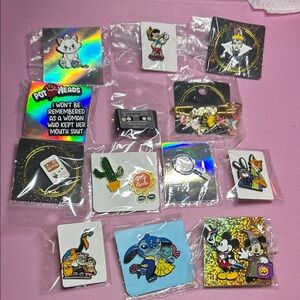 Colorful Disney Cartoon Character Pin Set and more